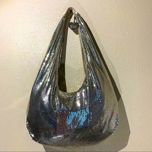 Rare Vintage Felix Rey NY Silver Metal Chainmail Hobo Handbag.
